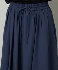 F6HAD18290 MICHEL KLEIN(小さいサイズ)(メゾン ドゥ サンク) [小さいサイズ][セットアップ対応]ギャザースカート　サッカー無地 ネイビー