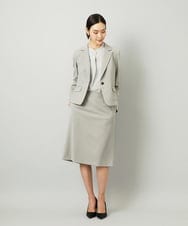 F6HAD35190 MICHEL KLEIN(小さいサイズ)(メゾン ドゥ サンク) [小さいサイズ][セットアップ対応]Aラインスカート グレー