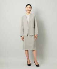 F6HAD35190 MICHEL KLEIN(小さいサイズ)(メゾン ドゥ サンク) [小さいサイズ][セットアップ対応]Aラインスカート グレー
