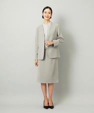 F6HAD35190 MICHEL KLEIN(小さいサイズ)(メゾン ドゥ サンク) [小さいサイズ][セットアップ対応]Aラインスカート グレー