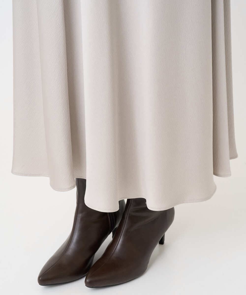 F6HAD43240 MICHEL KLEIN(小さいサイズ)(メゾン ドゥ サンク) [小さいサイズ]サテンマーメードスカート ライトグレー