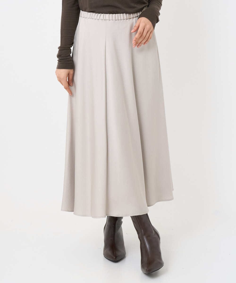 F6HAD43240 MICHEL KLEIN(小さいサイズ)(メゾン ドゥ サンク) [小さいサイズ]サテンマーメードスカート ライトグレー