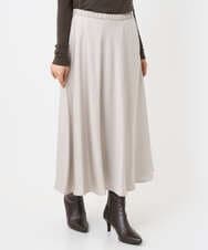 F6HAD43240 MICHEL KLEIN(小さいサイズ)(メゾン ドゥ サンク) [小さいサイズ]サテンマーメードスカート ライトグレー