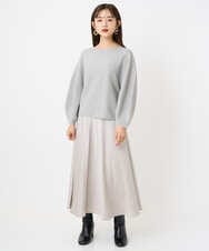 F6HAD43240 MICHEL KLEIN(小さいサイズ)(メゾン ドゥ サンク) [小さいサイズ]サテンマーメードスカート ライトグレー