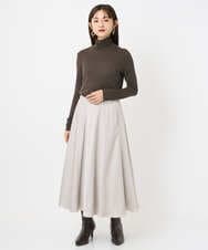 F6HAD43240 MICHEL KLEIN(小さいサイズ)(メゾン ドゥ サンク) [小さいサイズ]サテンマーメードスカート ライトグレー