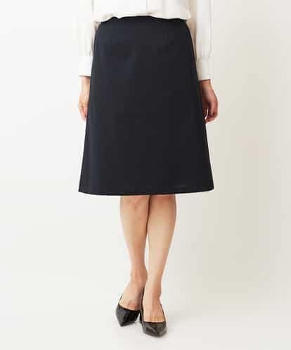 F6HAP12180 MICHEL KLEIN(小さいサイズ) 【セットアップ対応/洗える】トップサーモポンチセミフレアスカート(小さいサイズ)