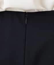 F6HAP12180 MICHEL KLEIN(小さいサイズ)(メゾン ドゥ サンク) 【セットアップ対応/洗える】トップサーモポンチセミフレアスカート(小さいサイズ) ネイビー(57)