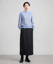 F6HAV22200 MICHEL KLEIN(小さいサイズ)(メゾン ドゥ サンク) [小さいサイズ]トリプルクロスロングタイトスカート ブラック(94)