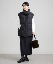 F6HAV22200 MICHEL KLEIN(小さいサイズ)(メゾン ドゥ サンク) [小さいサイズ]トリプルクロスロングタイトスカート ブラック(94)