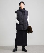 F6HAV22200 MICHEL KLEIN(小さいサイズ)(メゾン ドゥ サンク) [小さいサイズ]トリプルクロスロングタイトスカート ブラック(94)