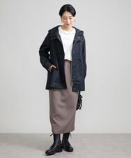 F6HAV22200 MICHEL KLEIN(小さいサイズ)(メゾン ドゥ サンク) [小さいサイズ]トリプルクロスロングタイトスカート ブラック(94)