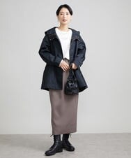 F6HAV22200 MICHEL KLEIN(小さいサイズ)(メゾン ドゥ サンク) [小さいサイズ]トリプルクロスロングタイトスカート ブラック(94)