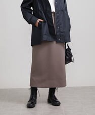 F6HAV22200 MICHEL KLEIN(小さいサイズ)(メゾン ドゥ サンク) [小さいサイズ]トリプルクロスロングタイトスカート ブラック(94)