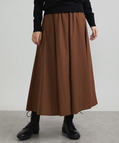 F6HAV36200 MICHEL KLEIN(小さいサイズ) [小さいサイズ]ナイロンコットンギャザースカート