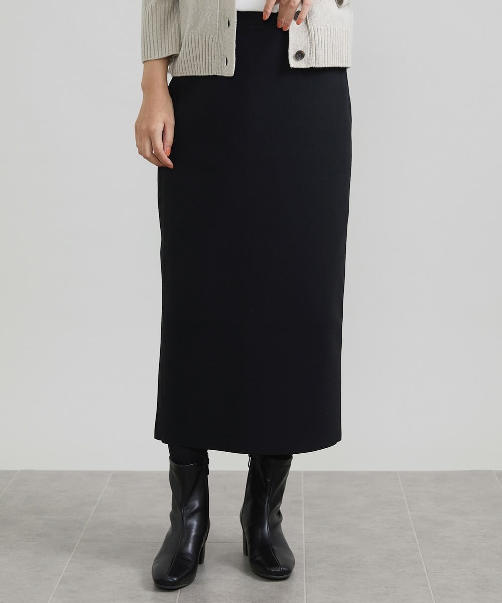 F6HAV37200 MICHEL KLEIN(小さいサイズ)(メゾン ドゥ サンク) [小さいサイズ]スポンディッシュポリニットタイトスカート（セットアップ対応） カーキ(36)