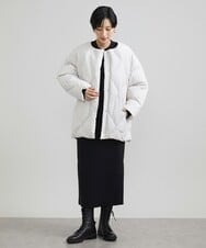 F6HAV37200 MICHEL KLEIN(小さいサイズ)(メゾン ドゥ サンク) [小さいサイズ]スポンディッシュポリニットタイトスカート（セットアップ対応） カーキ(36)