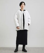 F6HAV37200 MICHEL KLEIN(小さいサイズ)(メゾン ドゥ サンク) [小さいサイズ]スポンディッシュポリニットタイトスカート（セットアップ対応） カーキ(36)