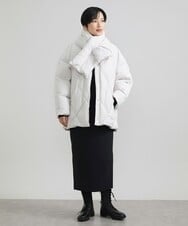 F6HAV37200 MICHEL KLEIN(小さいサイズ)(メゾン ドゥ サンク) [小さいサイズ]スポンディッシュポリニットタイトスカート（セットアップ対応） カーキ(36)