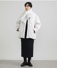 F6HAV37200 MICHEL KLEIN(小さいサイズ)(メゾン ドゥ サンク) [小さいサイズ]スポンディッシュポリニットタイトスカート（セットアップ対応） カーキ(36)