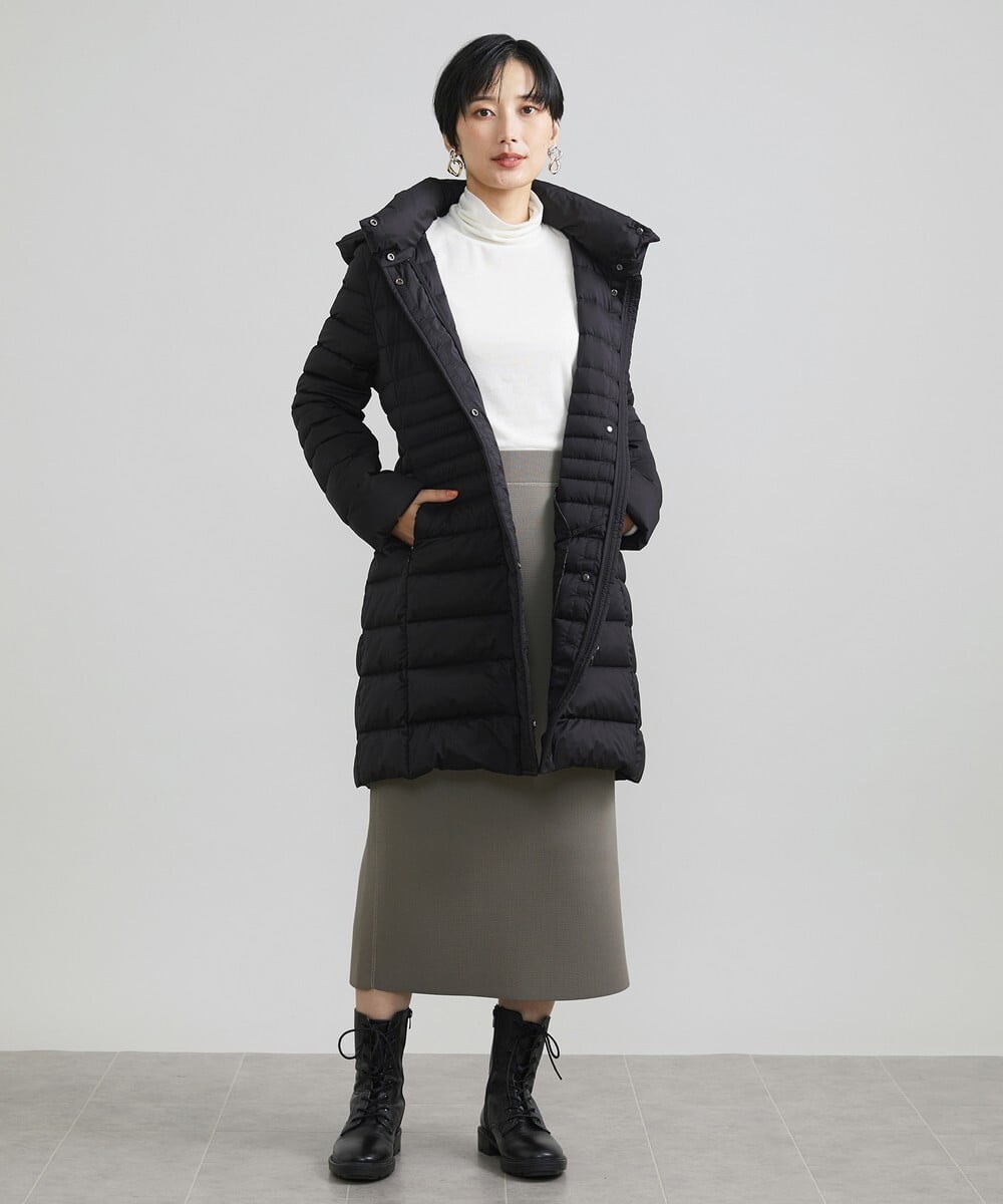 F6HAV37200 MICHEL KLEIN(小さいサイズ)(メゾン ドゥ サンク) [小さいサイズ]スポンディッシュポリニットタイトスカート（セットアップ対応） カーキ(36)