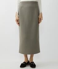 F6HAV37200 MICHEL KLEIN(小さいサイズ)(メゾン ドゥ サンク) [小さいサイズ]スポンディッシュポリニットタイトスカート（セットアップ対応） カーキ(36)