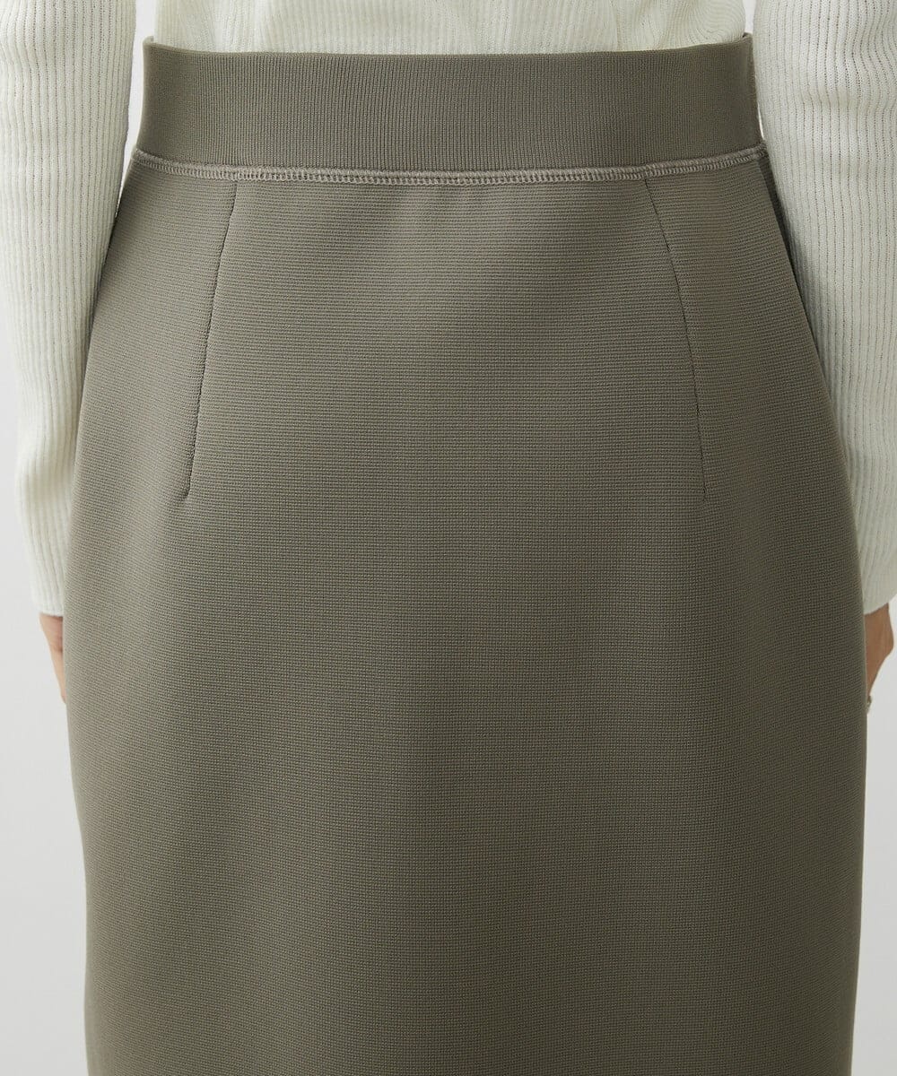 F6HAV37200 MICHEL KLEIN(小さいサイズ)(メゾン ドゥ サンク) [小さいサイズ]スポンディッシュポリニットタイトスカート（セットアップ対応） カーキ(36)