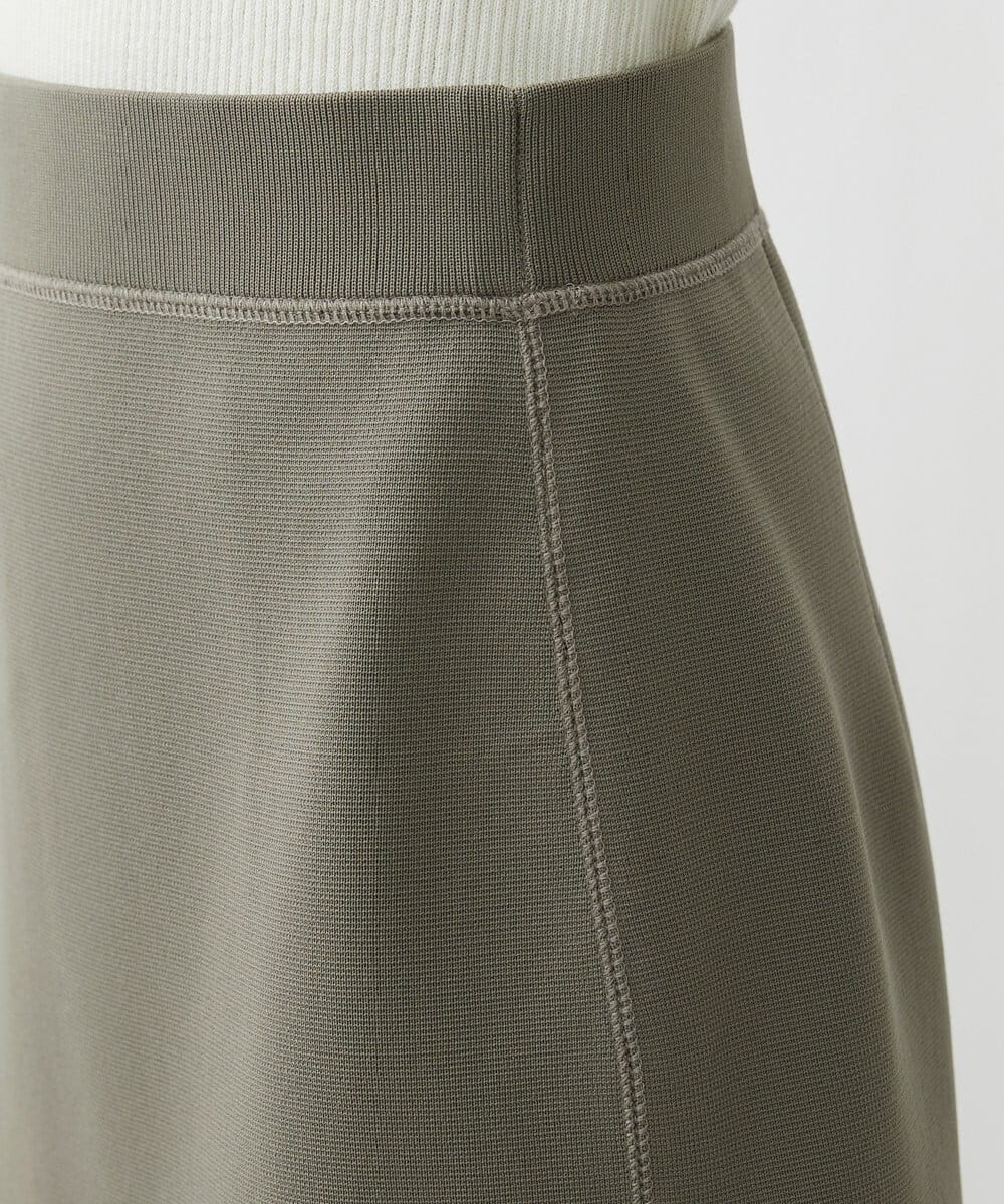 F6HAV37200 MICHEL KLEIN(小さいサイズ)(メゾン ドゥ サンク) [小さいサイズ]スポンディッシュポリニットタイトスカート（セットアップ対応） カーキ(36)
