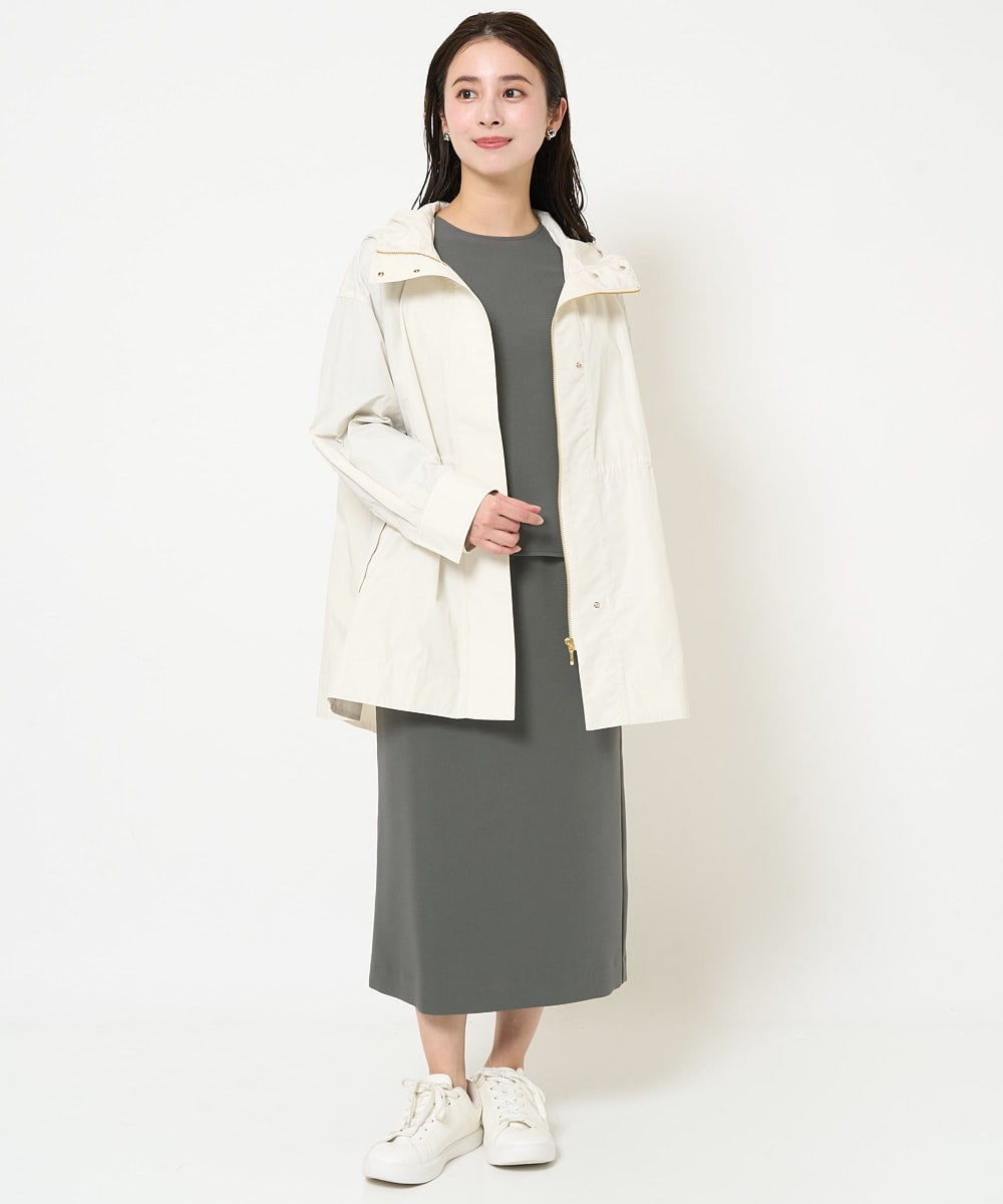 F6HDA08190 MICHEL KLEIN(小さいサイズ)(メゾン ドゥ サンク) [小さいサイズ]ペンシルスカート(セットアップ対応/洗える) ネイビー