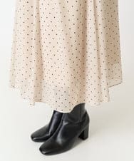 F6HDA11200 MICHEL KLEIN(小さいサイズ)(メゾン ドゥ サンク) [小さいサイズ]ピンドットスカート ベージュ
