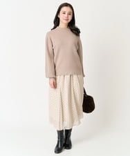 F6HDA11200 MICHEL KLEIN(小さいサイズ)(メゾン ドゥ サンク) [小さいサイズ]ピンドットスカート ベージュ