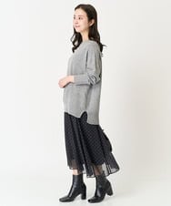 F6HDA11200 MICHEL KLEIN(小さいサイズ)(メゾン ドゥ サンク) [小さいサイズ]ピンドットスカート ベージュ