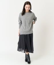 F6HDA11200 MICHEL KLEIN(小さいサイズ)(メゾン ドゥ サンク) [小さいサイズ]ピンドットスカート ベージュ