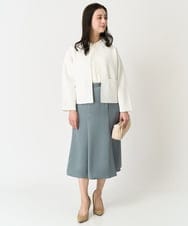 F6HDA12200 MICHEL KLEIN(小さいサイズ)(メゾン ドゥ サンク) [小さいサイズ]ヴィンテージサテンスカート ライトグリーン