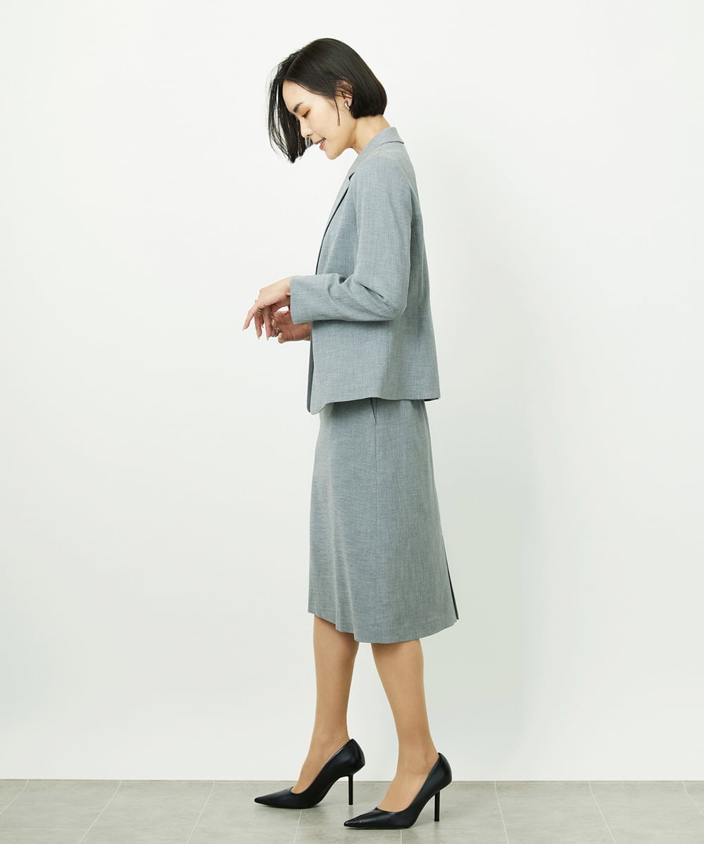 F6HDD01230 MICHEL KLEIN(小さいサイズ)(メゾン ドゥ サンク) [小さいサイズ][セットアップ対応]セミフレアSK グレー