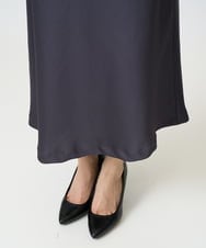 F6HDD04230 MICHEL KLEIN(小さいサイズ)(メゾン ドゥ サンク) [小さいサイズ][コージーボトム]ヴィンテージサテンスカート ダークグレー