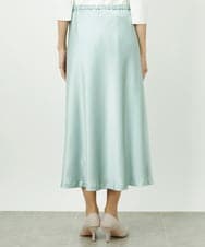 F6HDD04230 MICHEL KLEIN(小さいサイズ)(メゾン ドゥ サンク) [小さいサイズ][コージーボトム]ヴィンテージサテンスカート ダークグレー