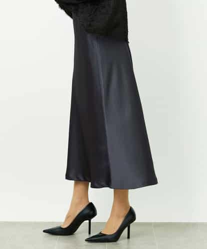 F6HDD04230 MICHEL KLEIN(小さいサイズ) [小さいサイズ][コージーボトム]ヴィンテージサテンスカート