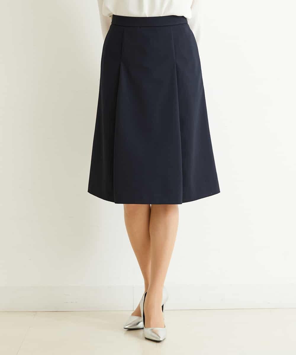 Michel Klein 小さいサイズ メゾン ドゥ サンク セットアップ対応 洗える トリコットボックスプリーツスカート 小さいサイズ イトキンオンラインストア