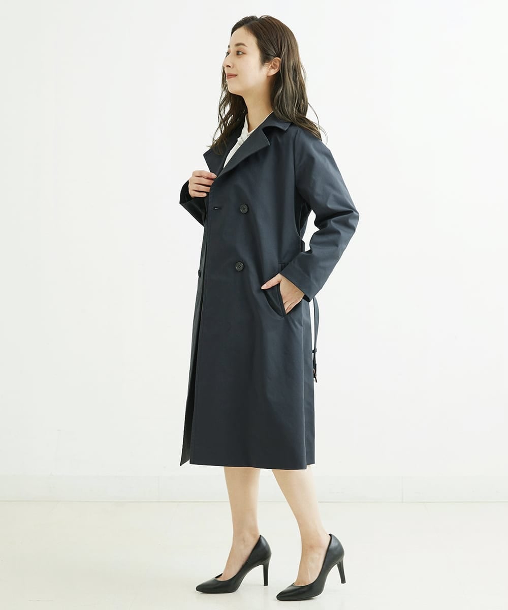 F6HDS02300 MICHEL KLEIN(小さいサイズ)(メゾン ドゥ サンク) [小さいサイズ]デシンダブルプリーツスカート（セットアップ対応） ネイビー(57)