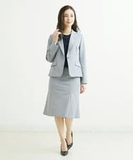 F6HDS05200 MICHEL KLEIN(小さいサイズ)(メゾン ドゥ サンク) [小さいサイズ]トリコットカノコマーメイドスカート（セットアップ対応） グレー(92)