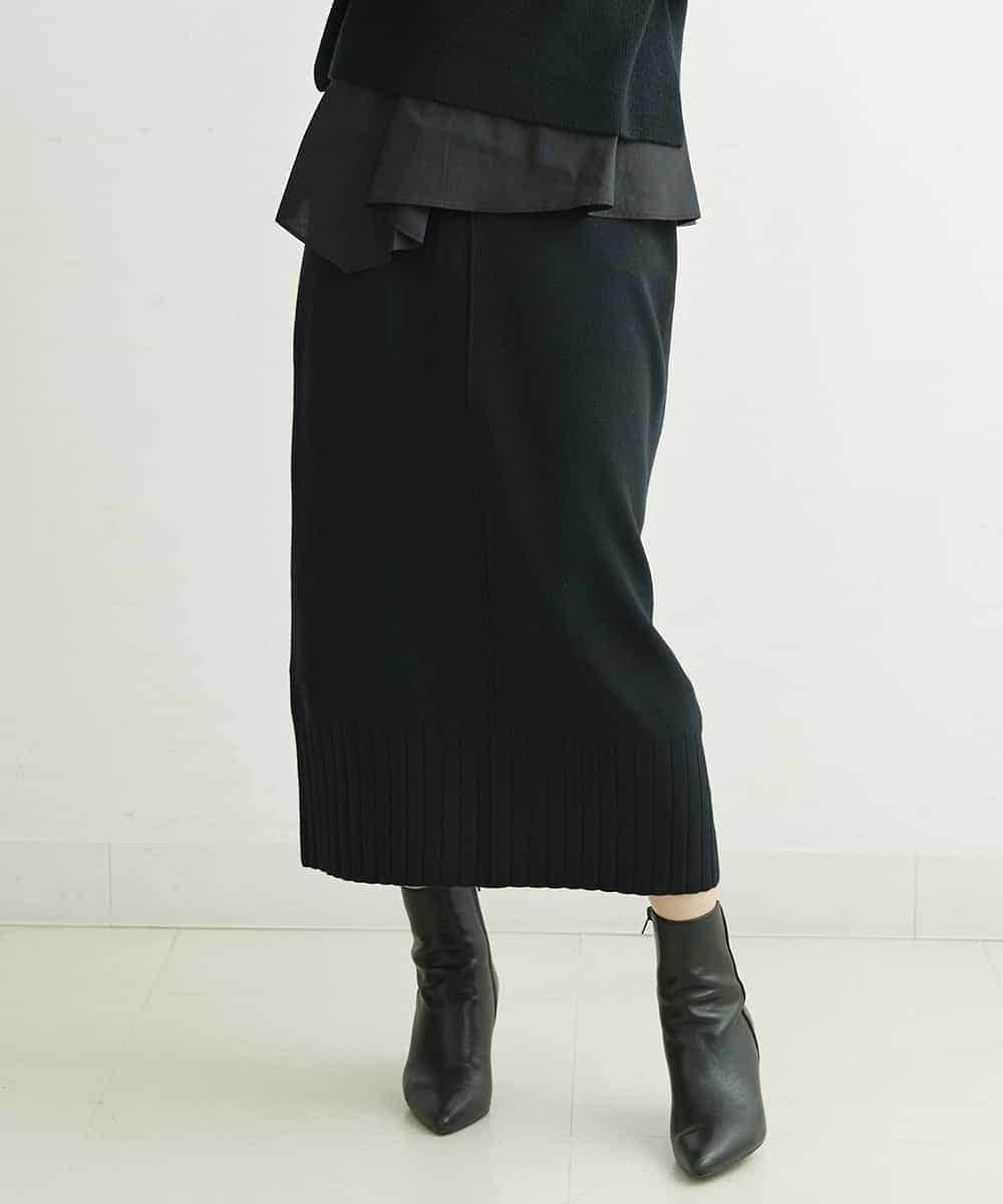 F6HDS55200 MICHEL KLEIN(小さいサイズ)(メゾン ドゥ サンク) [小さいサイズ]2WAYニットタイトスカート（セットアップ対応） アイボリー(80)