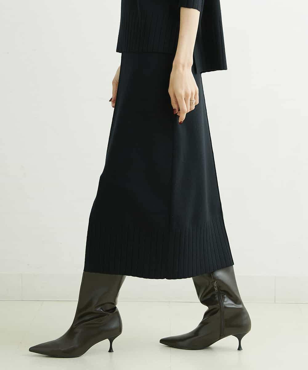 F6HDS55200 MICHEL KLEIN(小さいサイズ)(メゾン ドゥ サンク) [小さいサイズ]2WAYニットタイトスカート（セットアップ対応） アイボリー(80)