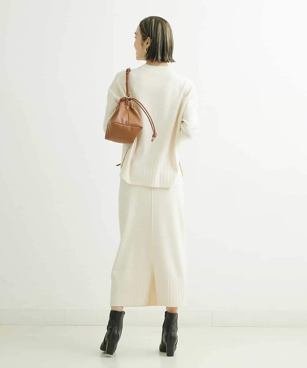 F6HDS55200 MICHEL KLEIN(小さいサイズ)(メゾン ドゥ サンク) [小さいサイズ]2WAYニットタイトスカート（セットアップ対応） アイボリー(80)