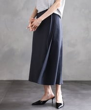 F6HGA11230 MICHEL KLEIN(小さいサイズ)(メゾン ドゥ サンク) [ 小さいサイズ]ベルト付きAラインスカート ベージュ