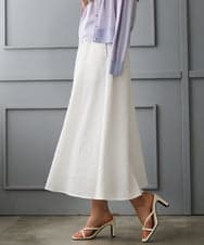 F6HGD05240 MICHEL KLEIN(小さいサイズ)(メゾン ドゥ サンク) [小さいサイズ][セットアップ対応/リラックスボトム]ワッフルギャザースカート ネイビー