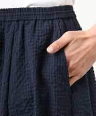 F6HGD05240 MICHEL KLEIN(小さいサイズ)(メゾン ドゥ サンク) [小さいサイズ][セットアップ対応/リラックスボトム]ワッフルギャザースカート ネイビー