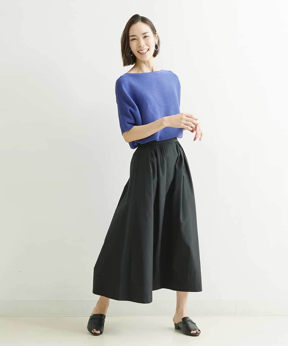 F6HGP64230 MICHEL KLEIN(小さいサイズ)(メゾン ドゥ サンク) [小さいサイズ]タックデザインスカート ベージュ(81)