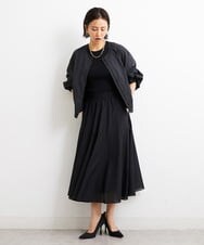 F6HGS38180 MICHEL KLEIN(小さいサイズ)(メゾン ドゥ サンク) [小さいサイズ]スパンボイルフレアスカート/ウエストゴム ライトイエロー(20)