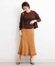 F6HGS41300 MICHEL KLEIN(小さいサイズ)(メゾン ドゥ サンク) [小さいサイズ]フリンジマーメイドスカート アイボリー(80)