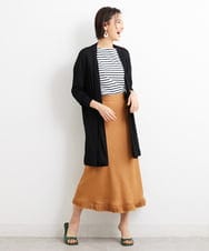 F6HGS41300 MICHEL KLEIN(小さいサイズ)(メゾン ドゥ サンク) [小さいサイズ]フリンジマーメイドスカート アイボリー(80)